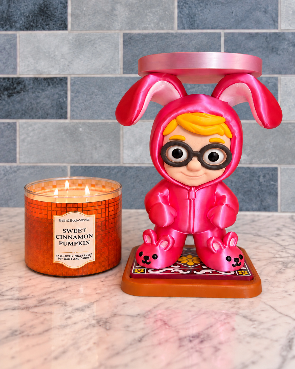 Ralphie Bunny Suit Candle Holder