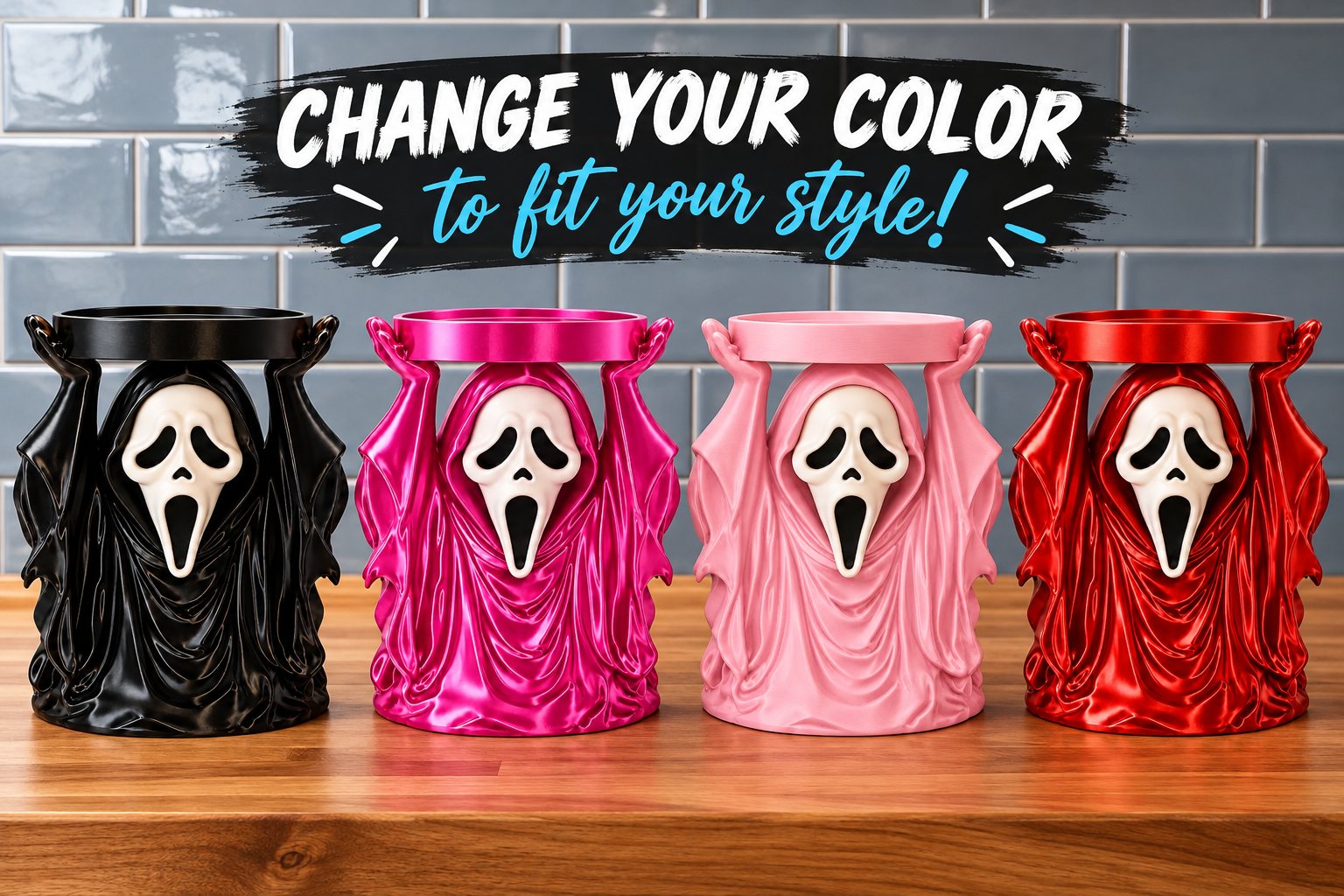 Scream Masked Killer Candle Holder